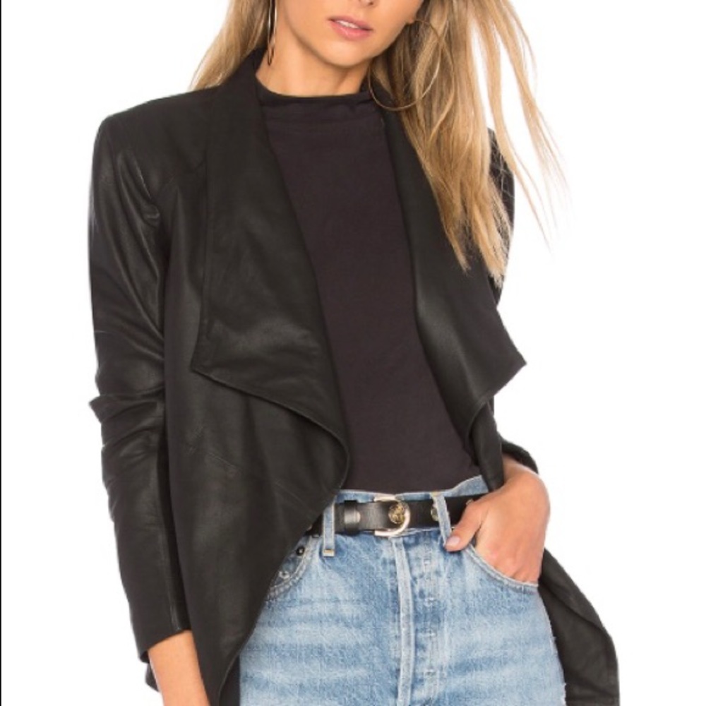 BB Dakota Rowe leather Jacket in Black